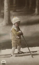 Little Boy on Skis